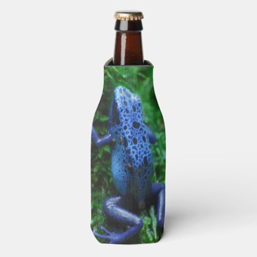 青い毒矢のカエル ボトルクーラー (ボトル正面)