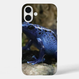 青い毒矢のカエル iPhone 16 PLUSケース