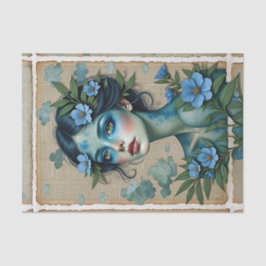 青い毛のドリーマー | デコページ紙🌧️💙 薄葉紙 (正面)