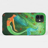 青い毛の人魚のファンタジーの芸術のiPhone 5の箱 Case-Mate iPhoneケース (裏面(横))