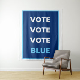 青い民主党のセルフィーバックドロップ背景 タペストリー