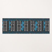 青い民族アジテック ヨガマット (正面(横))