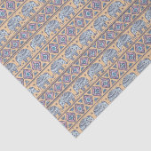 青い民族象の種族パターン 薄葉紙 (詳細)