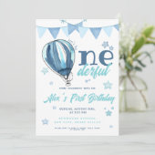 青い気球は彼は熱心な誕生日ではない 招待状 (スタンド正面)