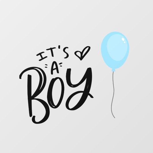 青い気球を持った少年だ ウィンドウサイン (シート)