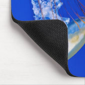 青い水にクラゲ マウスパッド (コーナー)