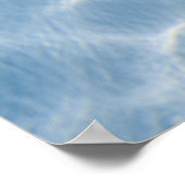 青い水にヒトデが水浸しになっている ポスター (角)