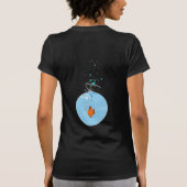 青い水に満ちたバッグで愛魚|過去記事 Tシャツ (裏面)