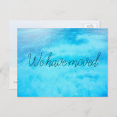 青い水の新しいアドレスの移動 案内ポストカード (正面/裏面)