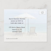 青い水の新しいアドレスの移動 案内ポストカード (裏面)