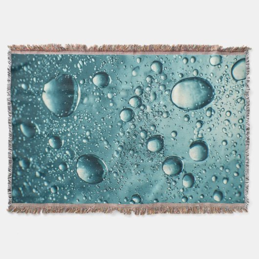 青い水の泡の水中抽象背景 スローブランケット (正面)