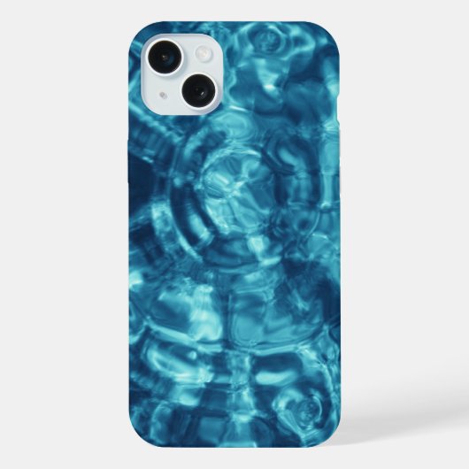 青い水の波紋 iPhoneケース (裏面)