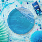 青い水の波 ペーパープレート (パーティー)