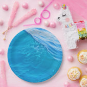 青い水の波 ペーパープレート (パーティー)