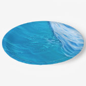 青い水の波 ペーパープレート (アングル)