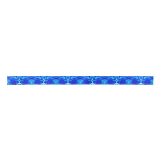青い水の渦 サテンリボン (正面)