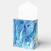 青い水の色のアート感謝していあなたギフトボックス フェイバーボックス (オープン)