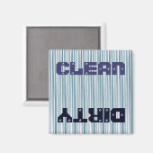 青い水の色のストライプ汚れを除去 マグネット (正面/裏面)