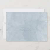 青い水の色のワールドマップ結婚の 案内状 (裏面)