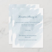 青い水の色の結婚詳細と情報 エンクロージャーカード (正面/裏面)