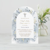 青い水の色の葉の最初の聖餐会 招待状 (スタンド正面)