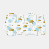 青い水の色の雲金ゴールド星スカイベイビーシャワー フェイバーボックス (折り畳みなし)