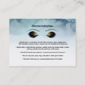 青い水の色まつげ友人のアフターケアを参照 紹介カード (裏面)