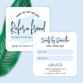 青い水の色を参照する友人の爪、 ネイルスパ割引 スクエア名刺