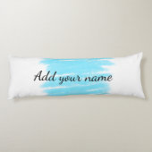 青い水の色を追加する名前の文字メッセージをここにスロー ボディピロー (裏面)