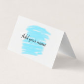 青い水の色を追加する名前の文字メッセージをここにスロー 名刺 (裏面)