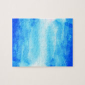 青い水の色グラデーション ジグソーパズル (横)