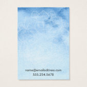 青い水の色マンダライヤリングディスプレイカード (裏面)