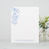 青い水の鳥籠レターヘッド レターヘッド (スタンド正面)