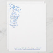 青い水の鳥籠レターヘッド レターヘッド (正面/裏面)