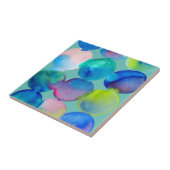 青い水クール彩抽象芸術アート タイル (側面)