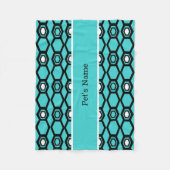 青い水パーソナライズな犬毛布 フリースブランケット (正面)