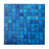 青い水中タイル タイル (正面)