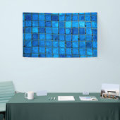 青い水中タイル 横断幕 (トレードショー)