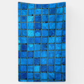 青い水中タイル 横断幕 (縦)