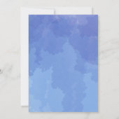 青い水中子供の誕生日招待カード 招待状 (裏面)