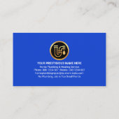 青い水層の給排水衛生設備 名刺 (裏面)