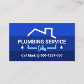 青い水層の給排水衛生設備 名刺 (正面)