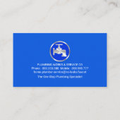 青い水層の配管工 名刺 (裏面)