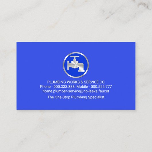 青い水層給排水衛生設備 名刺 (裏面)