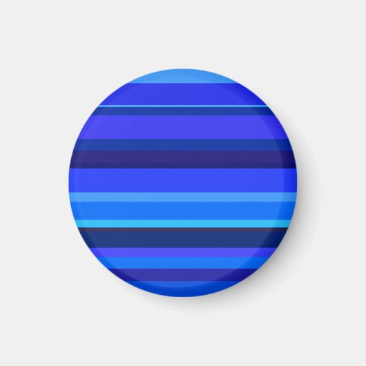 青い水平ストライプ線 マグネット (正面)