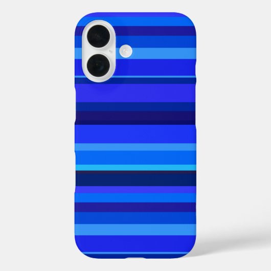 青い水平ストライプ線 Case-Mate iPhoneケース (裏面)