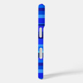 青い水平ストライプ線 Case-Mate iPhoneケース (裏面 / 右)