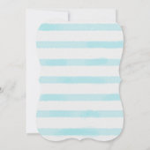 青い水彩きらめきらめき小さな星のシャワー 招待状 (裏面)