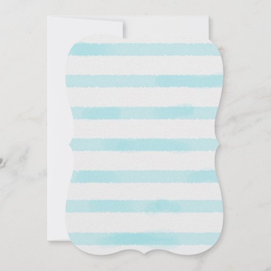 青い水彩きらめきらめき小さな星のシャワー 招待状 (裏面)