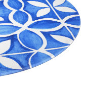 青い水彩のトスカーナ イタリアン タイル カッティングボード (角)